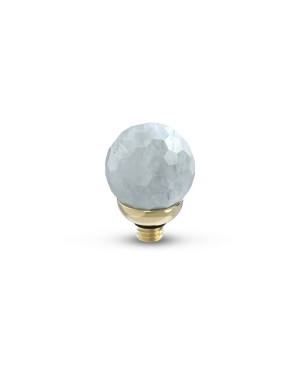 OCZKO WYMIENNE TWISTED Gemstone Facet Ball TMB4G White Jade