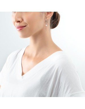 KOLCZYKI Creole Freshwater Pearls & Chain 1121/21-1417