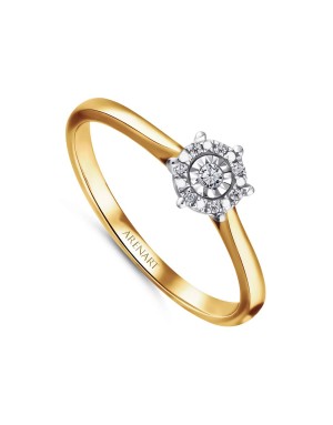 PIERŚCIONEK Z DIAMENTAMI RB18136 YW