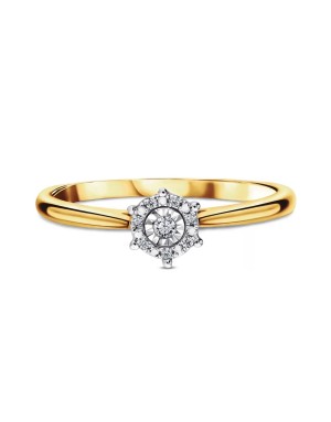 PIERŚCIONEK Z DIAMENTAMI RB18136 YW